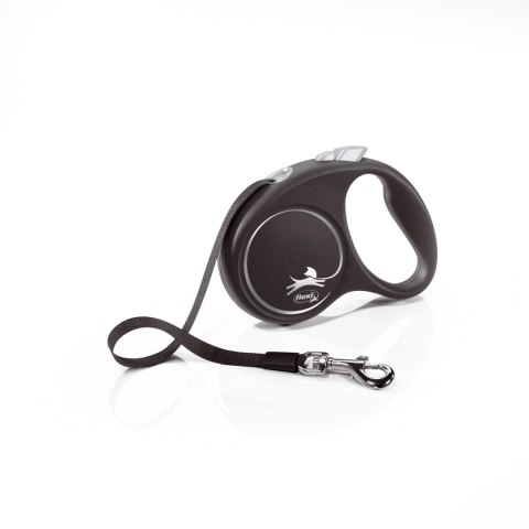 Flexi Smycz Black Design S Taśma 5m Do 15kg Czarna Flexi Smycz Black Design S Taśma 5m Do 15kg Czarna