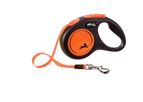 Flexi Smycz New Classic M Taśma 5m Do 25kg Orange Neon Flexi Smycz New Classic M Taśma 5m Do 25kg Orange Neon