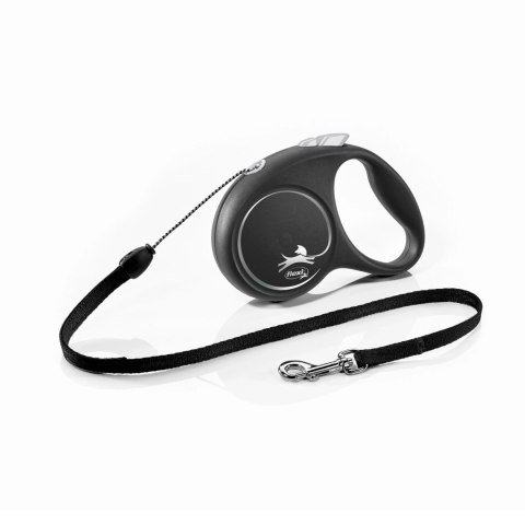 Flexi Smycz Oryginalna Black Design M Linka 5m Do 20kg Czarna Flexi Smycz Oryginalna Black Design M Linka 5m Do 20kg Czarna
