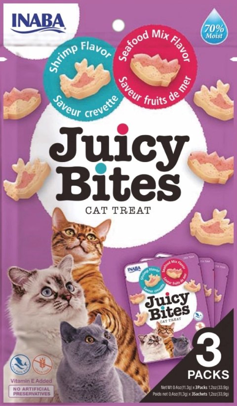 INABA Ciao Juicy Bites Krewetki I Owoce Morza 3x11,3g INABA Ciao Juicy Bites Krewetki I Owoce Morza 3x11,3g
