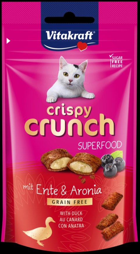 Vitakraft Crispy Crunch Z Kaczką I Aronią Dla Kota 60g Vitakraft Crispy Crunch Z Kaczką I Aronią Dla Kota 60g