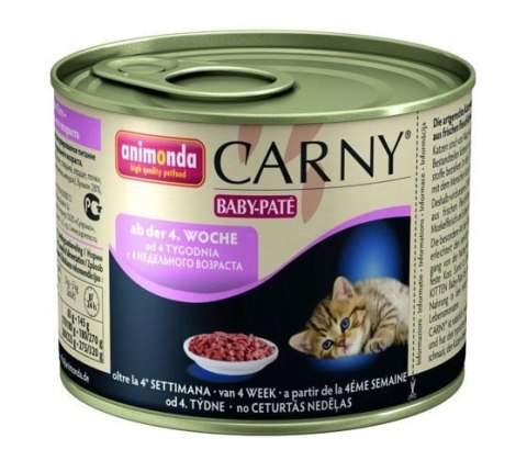 Animonda Cat Carny Kitten Baby Pate 200g Animonda Cat Carny Kitten Baby Pate 200g