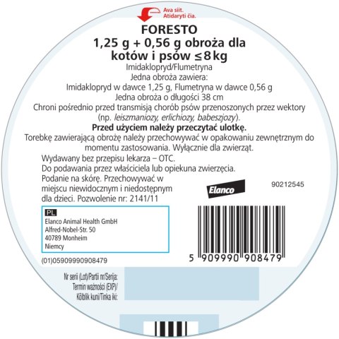 Bayer Foresto Obroża Dla Kotów I Psów 38cm Bayer Foresto Obroża Dla Kotów I Psów 38cm