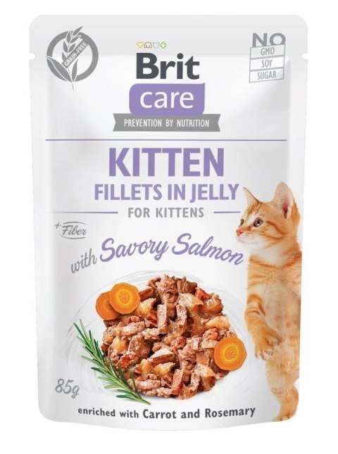 Brit Care Cat Pouch Kitten Filety W Sosie Z Łososia Wzbogacone Marchewką I Rozmarynem 85g Brit Care Cat Pouch Kitten Filety W Sosie Z Łososia Wzbogacone Marchewką I Rozmarynem 85g