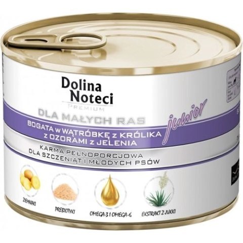 Dolina Noteci Premium Dla Psów Małych Ras Junior Bogata W Wątróbkę Z Królika I Ozory Z Jelenia 185g Dolina Noteci Premium Dla Psów Małych Ras Junior Bogata W Wątróbkę Z Królika I Ozory Z Jelenia 185g