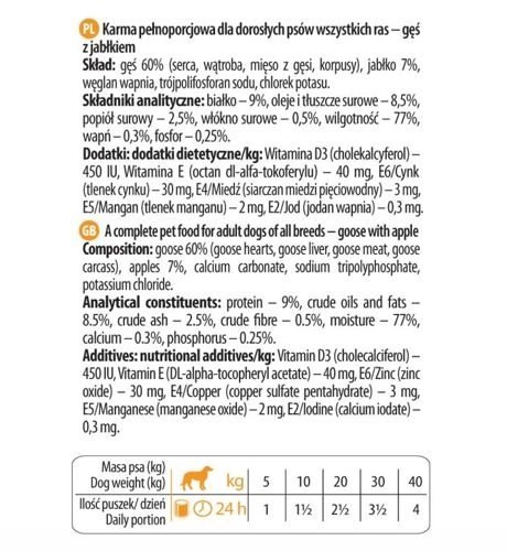 Dolina Noteci Premium Pure Gęś Z Jabłkiem 800g Dolina Noteci Premium Pure Gęś Z Jabłkiem 800g