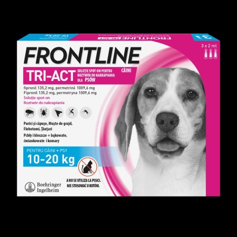 FRONTLINE Tri-Act Dla Psów 3x2ml FRONTLINE Tri-Act Dla Psów 3x2ml