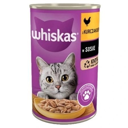 WHISKAS Karma Mokra 1+ Z Kurczakiem W Sosie 400g WHISKAS Karma Mokra 1+ Z Kurczakiem W Sosie 400g