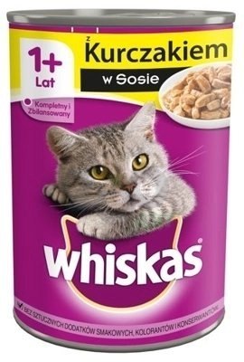 WHISKAS Karma Mokra 1+ Z Kurczakiem W Sosie 400g WHISKAS Karma Mokra 1+ Z Kurczakiem W Sosie 400g