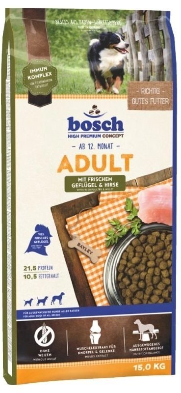 BOSCH Adult Poultry & Millet Drób I Proso 15kg BOSCH Adult Poultry & Millet Drób I Proso 15kg