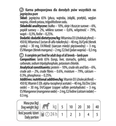 Dolina Noteci Premium Pure Jagnięcina 500g Dolina Noteci Premium Pure Jagnięcina 500g