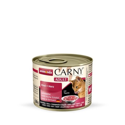 Animonda Cat Carny Adult Wołowina I Serca 200g Animonda Cat Carny Adult Wołowina I Serca 200g