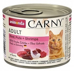 Animonda Cat Carny Adult Wołowina, Indyk I Krewetki 200g Animonda Cat Carny Adult Wołowina, Indyk I Krewetki 200g