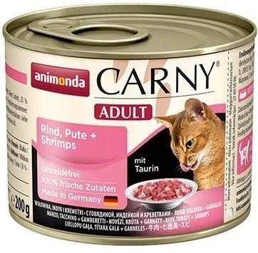 Animonda Cat Carny Adult Wołowina, Indyk I Krewetki 200g Animonda Cat Carny Adult Wołowina, Indyk I Krewetki 200g