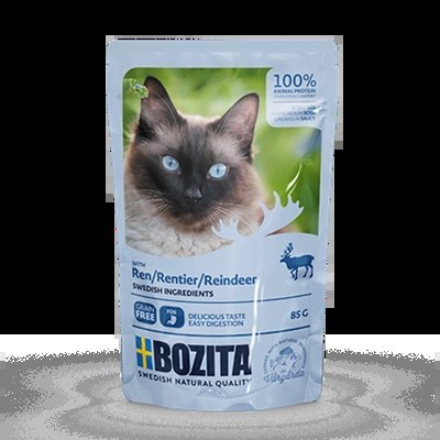 BOZITA Kawałki W Sosie Z Reniferem 85g BOZITA Kawałki W Sosie Z Reniferem 85g