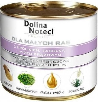 Dolina Noteci Premium Dla Psów Małych Ras Z Królikiem, Fasolką I Ryżem 185g Dolina Noteci Premium Dla Psów Małych Ras Z Królikiem, Fasolką I Ryżem 185g
