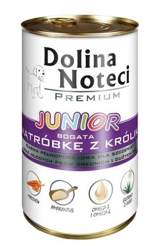 Dolina Noteci Premium Junior Bogata W Wątróbkę Z Królika 400g Dolina Noteci Premium Junior Bogata W Wątróbkę Z Królika 400g