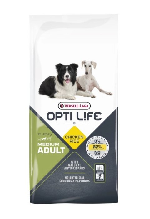 Versele-Laga Opti Life Adult Medium Z Kurczakiem I Ryżem 12,5kg Versele-Laga Opti Life Adult Medium Z Kurczakiem I Ryżem 12,5kg