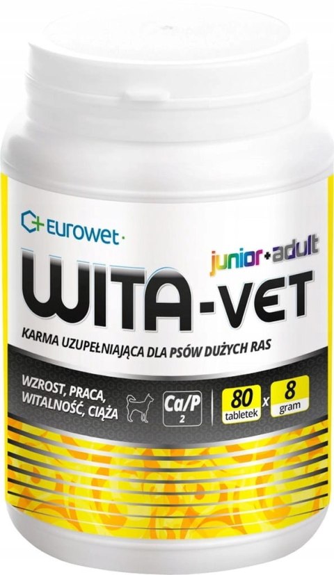 Eurowet Wita-Vet Junior+Adult 8g 80tab Eurowet Wita-Vet Junior+Adult 8g 80tab