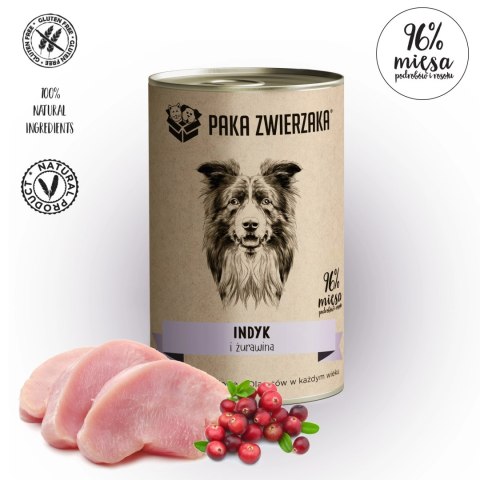 Paka Zwierzaka Indyk z żurawiną (400g) Paka Zwierzaka Indyk z żurawiną (400g)