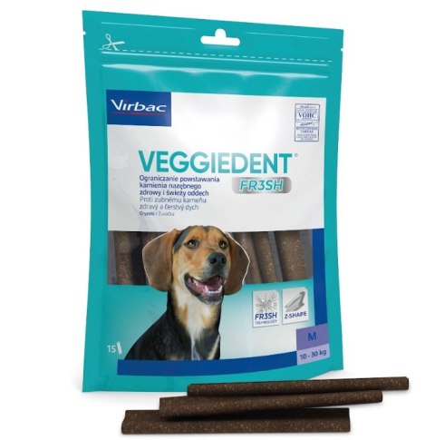 Virbac Veggiedent Fresh Gryzak M (10-30kg) 15sztuk Virbac Veggiedent Fresh Gryzak M (10-30kg) 15sztuk