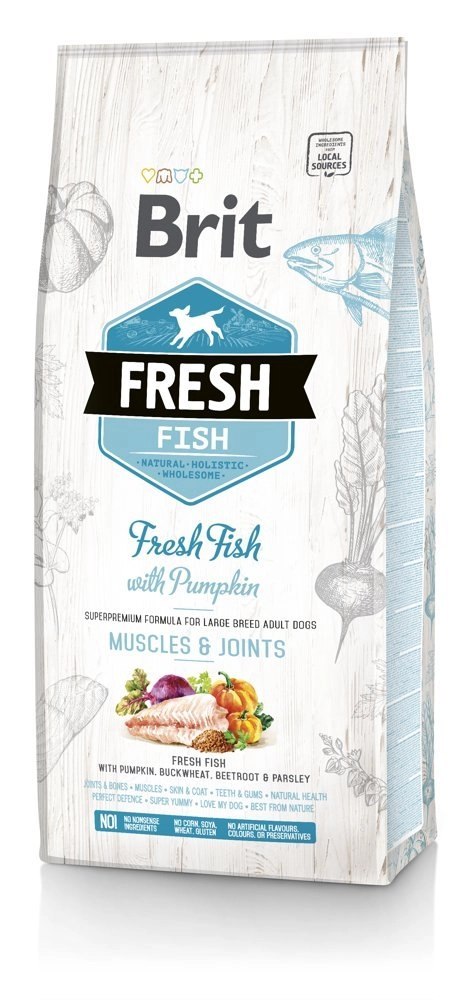 Brit Fresh Fish & Pumpkin Adult Large Muscles & Joints 12kg Brit Fresh Fish & Pumpkin Adult Large Muscles & Joints 12kg