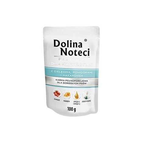 Dolina Noteci Premium Dla Psów Małych Ras Z Cielęciną, Pomidorami I Makaronem 100g Dolina Noteci Premium Dla Psów Małych Ras Z Cielęciną, Pomidorami I Makaronem 100g