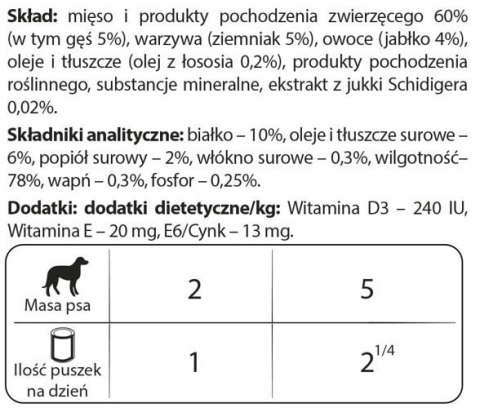 Dolina Noteci Premium Dla Psów Małych Ras Z Gęsią, Ziemniakami I Jabłkiem 100g Dolina Noteci Premium Dla Psów Małych Ras Z Gęsią, Ziemniakami I Jabłkiem 100g