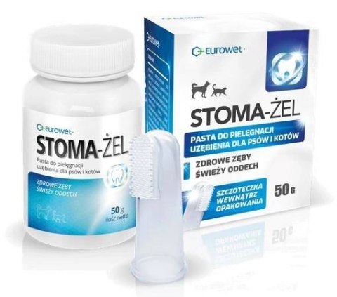 Eurowet Stoma Żel + Szczoteczka Do Zębów 50g Eurowet Stoma Żel + Szczoteczka Do Zębów 50g