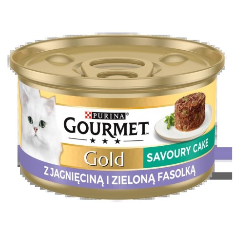 Purina Gourmet Gold Savoury Cake z jagnięciną i zieloną fasolką 85g Purina Gourmet Gold Savoury Cake z jagnięciną i zieloną fasolką 85g