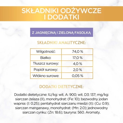 Purina Gourmet Gold Savoury Cake z jagnięciną i zieloną fasolką 85g Purina Gourmet Gold Savoury Cake z jagnięciną i zieloną fasolką 85g