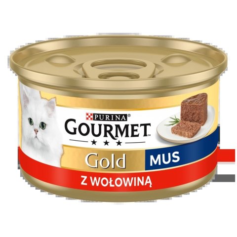 Purina Gourmet Gold mus z wołowiną 85g Purina Gourmet Gold mus z wołowiną 85g