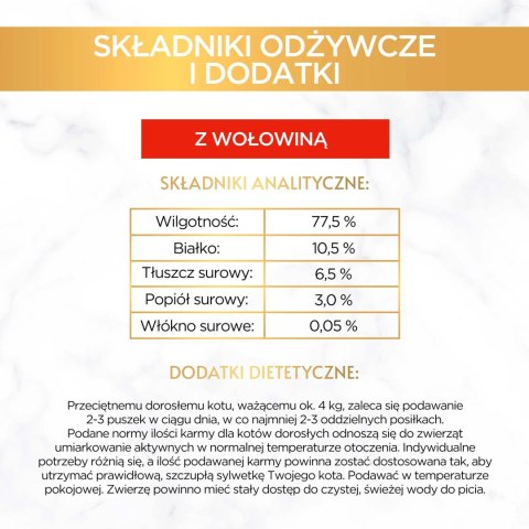 Purina Gourmet Gold mus z wołowiną 85g Purina Gourmet Gold mus z wołowiną 85g