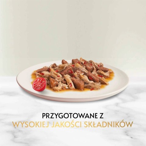Purina Gourmet Gold z wołowiną i kurczakiem w sosie z pomidorami 85g Purina Gourmet Gold z wołowiną i kurczakiem w sosie z pomidorami 85g
