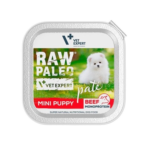 Vetexpert RAW PALEO PATE MINI puppy beef 150g - wołowina tacka Vetexpert RAW PALEO PATE MINI puppy beef 150g - wołowina tacka
