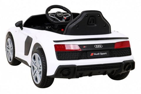 Audi R8 LIFT Samochodzik na akumulator Biały + Pilot + Koła EVA + MP3 + LED Audi R8 LIFT Samochodzik na akumulator Biały + Pilot + Koła EVA + MP3 + LED