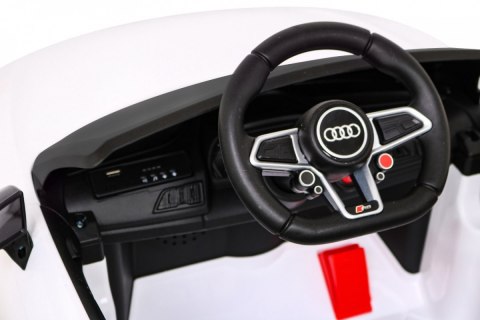 Audi R8 LIFT Samochodzik na akumulator Biały + Pilot + Koła EVA + MP3 + LED Audi R8 LIFT Samochodzik na akumulator Biały + Pilot + Koła EVA + MP3 + LED
