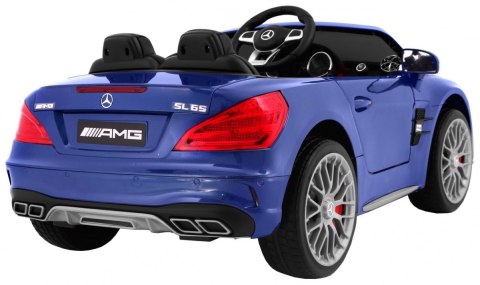 Mercedes AMG SL65 dla dzieci Lakier Niebieski + Pilot + Bagażnik + Regulacja siedzenia + MP3 LED + Wolny Start Mercedes AMG SL65 dla dzieci Lakier Niebieski + Pilot + Bagażnik + Regulacja siedzenia + MP3 LED + Wolny Start