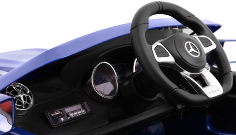 Mercedes AMG SL65 dla dzieci Lakier Niebieski + Pilot + Bagażnik + Regulacja siedzenia + MP3 LED + Wolny Start Mercedes AMG SL65 dla dzieci Lakier Niebieski + Pilot + Bagażnik + Regulacja siedzenia + MP3 LED + Wolny Start