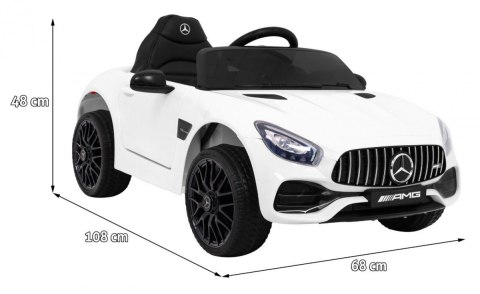 Mercedes Benz GT na akumulator dla dzieci Biały + Pilot + Wolny Start + MP3 LED Mercedes Benz GT na akumulator dla dzieci Biały + Pilot + Wolny Start + MP3 LED