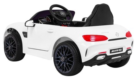 Mercedes Benz GT na akumulator dla dzieci Biały + Pilot + Wolny Start + MP3 LED Mercedes Benz GT na akumulator dla dzieci Biały + Pilot + Wolny Start + MP3 LED