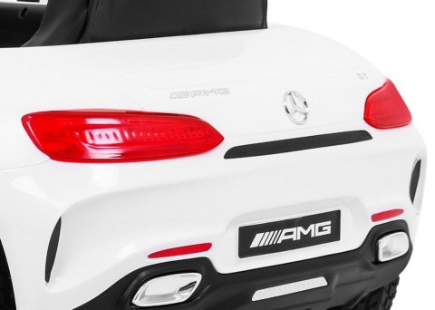 Mercedes Benz GT na akumulator dla dzieci Biały + Pilot + Wolny Start + MP3 LED Mercedes Benz GT na akumulator dla dzieci Biały + Pilot + Wolny Start + MP3 LED