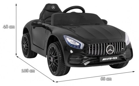 Mercedes Benz GT na akumulator dla dzieci Czarny + Pilot + Wolny Start + MP3 LED Mercedes Benz GT na akumulator dla dzieci Czarny + Pilot + Wolny Start + MP3 LED