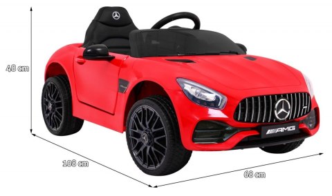 Mercedes Benz GT na akumulator dla dzieci Czerwony + Pilot + Wolny Start + MP3 LED Mercedes Benz GT na akumulator dla dzieci Czerwony + Pilot + Wolny Start + MP3 LED