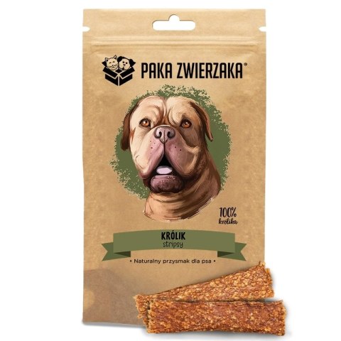 Paka Zwierzaka Stripsy 100% Królik 80g Paka Zwierzaka Stripsy 100% Królik 80g