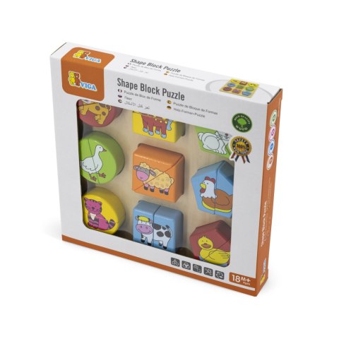 Viga 59585 Układanka 2w1 Puzzle - zwierzęta hodowlane Viga 59585 Układanka 2w1 Puzzle - zwierzęta hodowlane