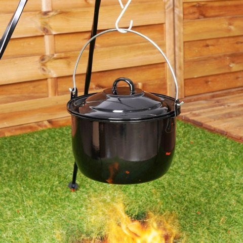 Kociołek węgierski wiszący emaliowany z pokrywką 20 cm, 3,8 l Kociołek węgierski wiszący emaliowany z pokrywką 20 cm, 3,8 l