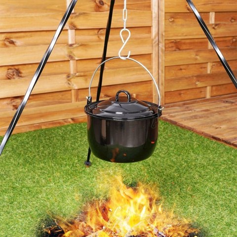 Kociołek węgierski wiszący emaliowany z pokrywką 20 cm, 3,8 l Kociołek węgierski wiszący emaliowany z pokrywką 20 cm, 3,8 l