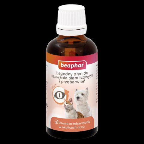 BEAPHAR Łagodny Płyn Do Usuwania Plam Łzowych I Przebarwień 50ml BEAPHAR Łagodny Płyn Do Usuwania Plam Łzowych I Przebarwień 50ml
