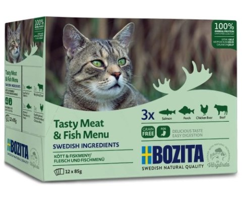 BOZITA Multibox Mięsne I Rybne Kawałki W Galaretce (12X85g) BOZITA Multibox Mięsne I Rybne Kawałki W Galaretce (12X85g)